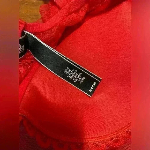 Very sexy 32C red lace baby doll w/ MATCHY panty - Picture 2 of 7